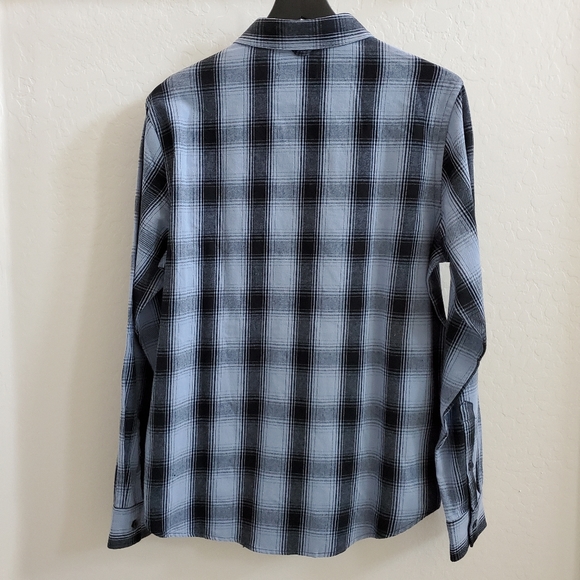 NWT Ovadia & Sons Max Plaid Shirt Blue/Black - Picture 2 of 7
